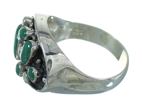 Southwestern Silver Opal And Turquoise Jewelry Ring Size 6-3/4 YX68926
